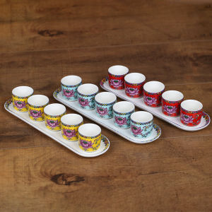 Three-Piece Cup Five-Piece Cup Enamel Tribute Cup Ceramic Tribute Cup For Home Buddha Front God of Wealth Gong Buddha Water Cup Altar Fairy Home