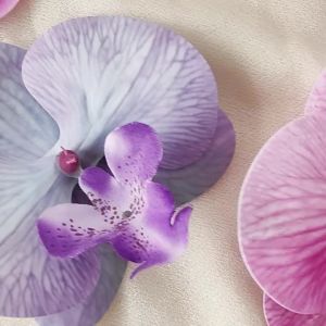11Color Artificial Latex Phalaenopsis Butterfly Orchid Flowers Head DIY Wedding Garden Decorative Shooting Props Accessories