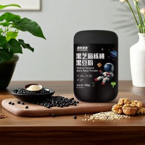 Black Sesame Walnut Black Bean Powder Nutrition Meal Black Rice Cereal Grain Brewing Breakfast Porridge Diners Genuine Goods Instant Food