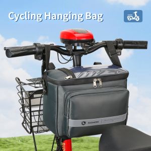 Bicycle Front Hanging Bag Large Capacity Electric Bicycle Storage Bag Electric Scooter Hang Bag Charger Organizer Pocket