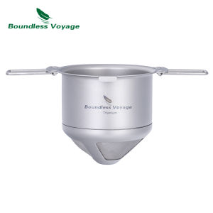 Boundless Voyage Titanium Reusable Coffee Filter Paperless Coffee Filter Metal Coffee Filter Pour Over Coffee Maker Ti6002P