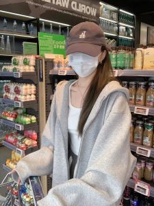SUHUIQIAN | Women Hooded Blue Sweater Jacket