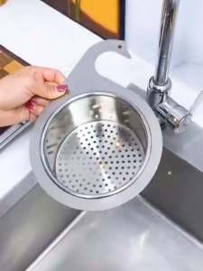 Stainless Steel Kitchen Sink Drain Rack Hanging Drain Basket Separation Dry Wet Hook Faucet Storage Shelf Swan Drain Basket