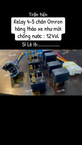 Relay rơle tháo xe như mới 4 5 Chân Omron   Denso  Nais  Seido  RGL Điện 12V