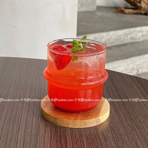 Heat Resistant Glass Coffee Milk Latte Cup Creative Personalized Breakfast Juice Glass Cup Ins Straw Hat Design Universal