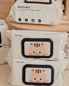 KHĂN GIẤY ƯỚT CAO CẤP 70 TỜ CHO BÉ TỪ SƠ SINH DOTTODOT HÀN QUỐC