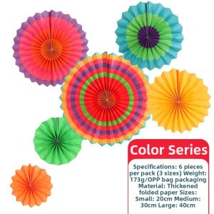 Summer Decorative Paper Fans for Shop Atmosphere