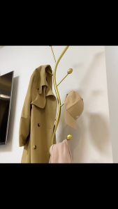 Floor-standing household clothes hanger bedroom room hanger floor-standing simple bag storage rack