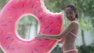 GOOGOO BIRD Donut Design Swimming Tube Pelampung kanak-kanak Kids Swim Ring swimming pool