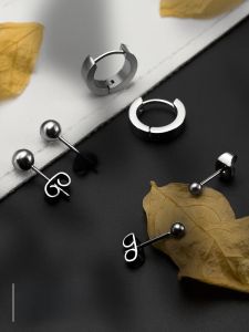 Pure Titanium Butterfly Buckle Earrings Anti-allergy Non-rust Sleepwear Friendly Titanium Alloy Ear Studs Fashionable Jewelry