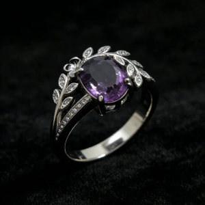 Versatile and simple amethyst a minimalist crystal ring with a touch of personality