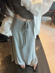 Váy Chữ a Cotton Cạp Cao Mùa Hè 2025 Phong Cách Thường Ngày Cho Bé Gái Váy Chữ a Rộng Rãi Có Dây Buộc