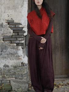 New Chinese Style Reunion Embroidered Silk Stand Collar Cotton Vest Short Retro Zen Spirit Top for Spring Autumn And Winter