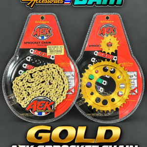 AEK BLACK GOLD SERIES CHAIN SET R150 CARB&FI  / SNIPER 150 / SNIPER 155  / WAVE125 / XRM 125