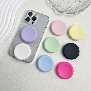 Macaron solid color silicone mobile phone Grip stand color silicone retractable desktop folding mobile phone stand