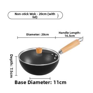 MOLIDA | Mini Zhangqiu Iron Wok & Frying Pan No Coating Nonstick