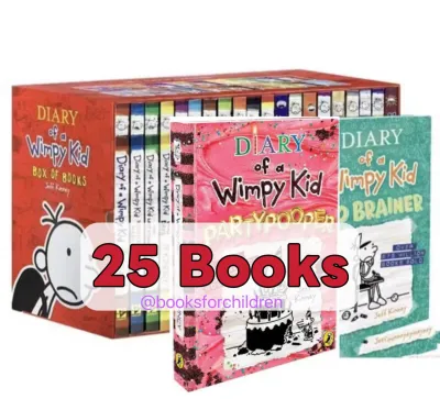 （SG）Diary of a Wimpy Kid 25 Books Collection Box Set by Jeff Kinney Story Books Childrens Books Reading