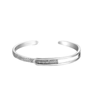 Elegant Open Hand Bracelet Womens Fashion Jewelry Ti Steel Full Sky Star Delicate Bracelet Luxury Minimalist Ladies Wristband