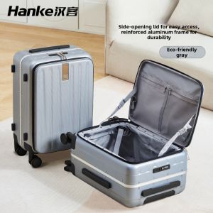 Hanke | Large Capacity Aluminum Frame Side Opening Luggage