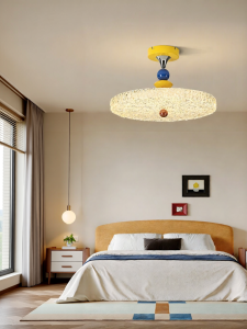 DGY | Memphis Style Dopamine Cream Colored Collision Color Eye-Protecting Bedroom Ceiling Light