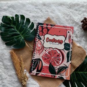 BUKU COOKING PLANNER 2 MOTIF JERUK JILID SPIRAL UK A5 ISI 100 HALAMAN
