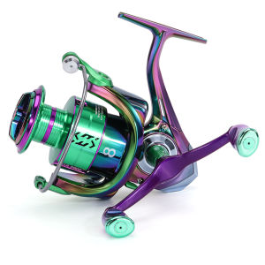 Sougayilang | Sougayilang Double Handle Spinning Fishing Reel CNC Aluminum Spool 5.0:1/4.7:1 Gear Ratio All Metal fishing reel Fishing Tackle