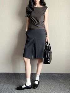 Stylish Mid-length A-line Skirt