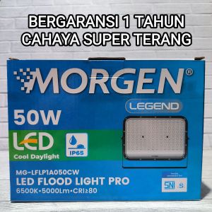 MORGEN SOROT LED FLOOD LIGHT PRO 50W 50 WATT CAHAYA PUTIH IP65 SNI GARANSI 1 TAHUN BAGUS KUALITAS TERJAMIN