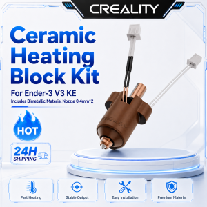 Creality | Creality New For Ender-3 V3 Ke 3d Printer Version 60w Ceramic Heating Block Kit With 2pcs Bimetallic Material 0.4mm Nozzles