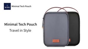 Túi đựng phụ kiện di động cho điện thoại / cho Macbook / Laptop hiệu WiWU Minimal Tech Pouch Travel In Style - chất liệu 600D Polyester cao cấp ngăn chứa đồ rộng rãi chống thấm nước - Phân phối bởi Hotphukien