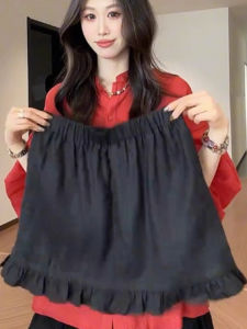 Váy Ngắn Chữ a Cạp Cao Màu Đen Cho Nữ Cỡ Lớn Váy Ngắn Che Mông Váy Ngắn Chữ a Phong Cách Hàn Quốc Váy Ngắn Mùa Hè