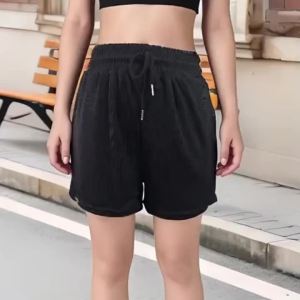 Quần Short Nữ Chất Liệu Vải Gân Cạp Chun Điều Chỉnh Được Nhẹ Mềm Mại Có Dây Rút Cạp Trung Bình Thích Hợp Cho Hoạt Động Hàng Ngày Thể Thao Ngoài Trời Đi Nghỉ.
