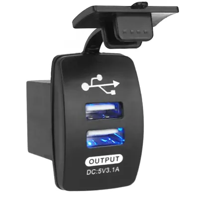 12-24V Dual USB Car Motorcycle Charger 5V 3.1A Universal Auto Charger for Car Motorcycle Electric Car ATV Boat