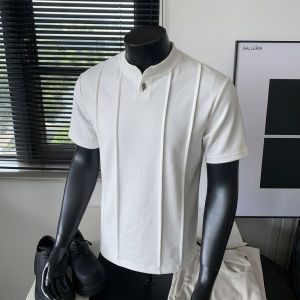LPZ | Henley Neck Straight Shoulder T-Shirt