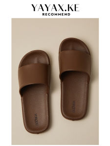 Mens Summer Indoor EVA Slip-On Slippers Soft Bottom Bath Shower Anti-Slip Silent Home Comfortable Flat Sandals Open Toe