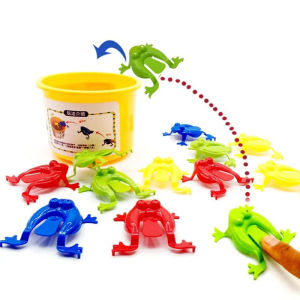 10 Pcs Jumping Frog Bounce Fidget Toys For Kids Novelty Pressing Funny Bouncing Frog Toy Birthday Party Kids Favor Game Gifts