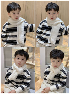 Khăn Choàng Trẻ Em Màu Trắng Cho Bé Trai Dệt Kim Thời Trang Mùa Đông Khăn Choàng Nhỏ Cho Bé Trai Mùa Thu Đông Phong Cách Hàn Quốc