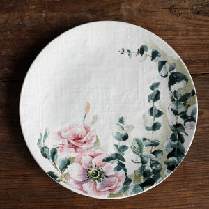 Pier 1 New Design Underglaze Floral Series Salad Plate Dining Plate Dumpling Plate Ceramic  Style European Pattern Adult Use