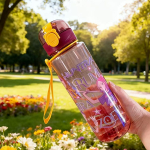 Hasbro | Cartoon Pretty Girl Pattern Water Bottle700MLStylish and Durable Portable with Lanyard Large Capacity Leakproof Cute