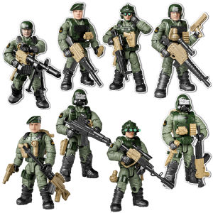 World War Army Military Soldiers Special Forces Model Assemble Building Blocks Bricks Childrens Toys Gift