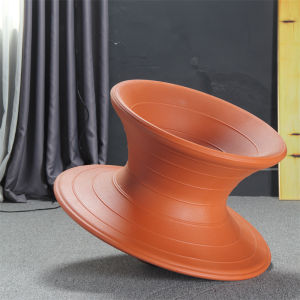 Creative 360 Degree Rotating Spin Chair Artistic Style Pastoral Design Non-Standard Height Adjustable for Adults