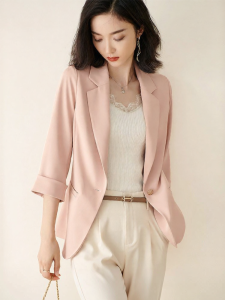 Misoshine | Spring New Elegant Pink Casual Blazer