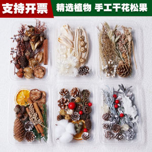Handmade Christmas Decorations Dry Flowers And Fruits DIY Materials for Floral Arrangements Plant Fruits And Coniferous Needles