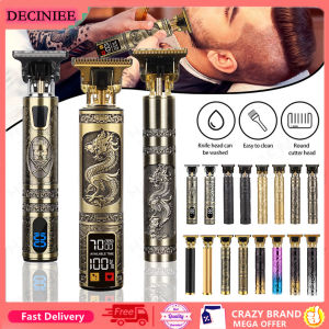 DECINIEE Vintage Hair Trimmer Cordless Electric Hair Cutting Machine Portable Shaver Barber USB Fast Charging Hair Clipper For Hairdresse