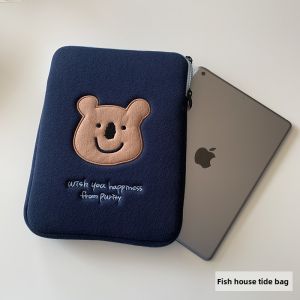 Korean Style Embroidered Small Koala Protective Case for iPad Tablet Computer Inner Cover Anti-Fall Protection Cover