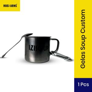 HUGeARNS - Soup Cup Custom Premium Corporate Gifts Merchandise / Soup Cup Stainless Steel / Cangkir Sup / Gelas Sup / Mug Sup Custom / Gelas Custom / Gelas Stainless Custom Corporate Merchandise