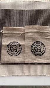 2pcs Set Magic Bank Printed Logo Vintage Sack Gift Bag Halloween Christmas Carnival Gift Packaging 2Sacks