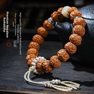 BAQILING | Bodhi Seed Beads Handheld Buddha Prayer Bracelet Mens Wearing and Fingering Accessory