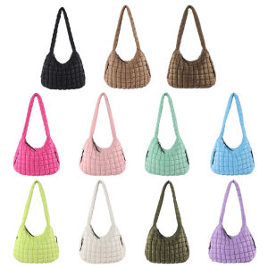 กระเป๋าสะพายไหล่ปักเป้ากระเป๋าสะพายสำหรับผู้หญิงความจุมากกระเป๋ากระเป๋าลำลองใส่ของแบบฟองอากาศบุกระเป๋าครอสบอดี้แฟชั่น