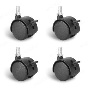 4 Pieces Universal Mute Caster M8 Wheel 1.5Inch Replacement Furniture Table Drawers Cabinets Swivel Rollers 360 Degree Wheels